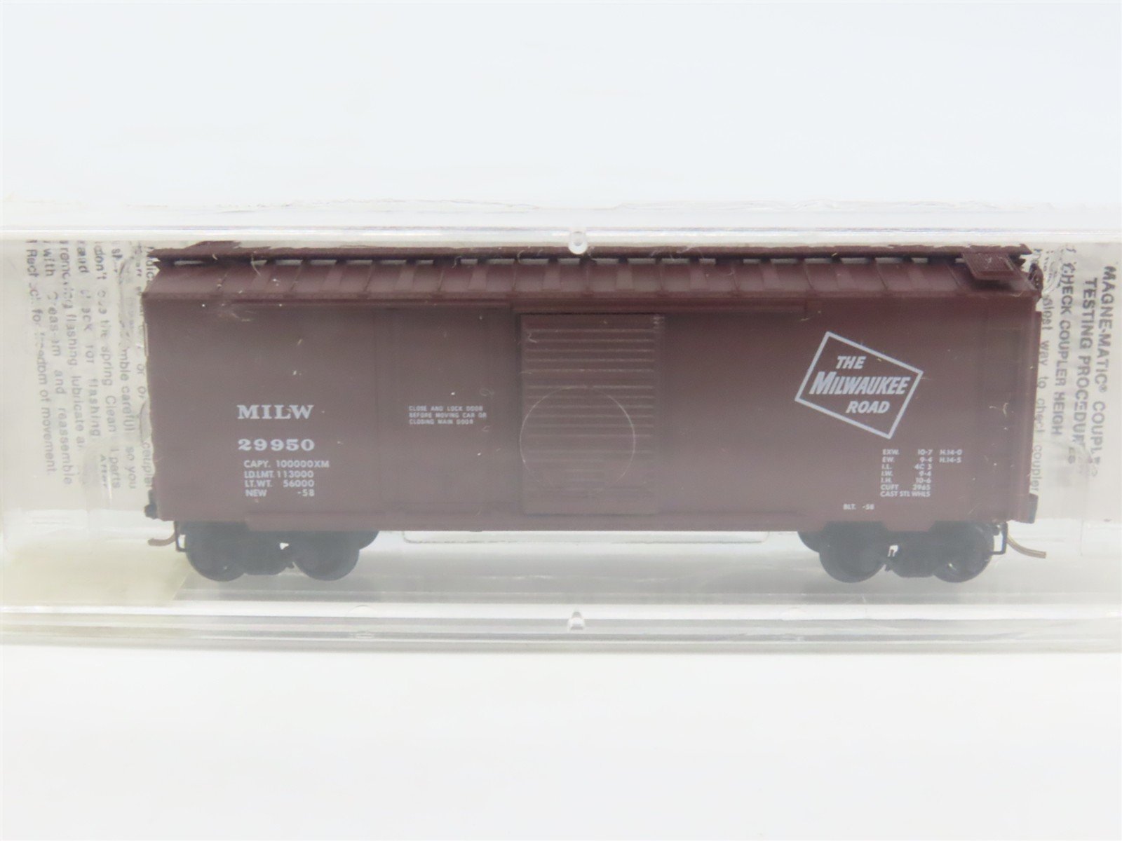 N Scale Kadee Micro-Trains MTL 22180 MILW Milwaukee Road 40' Box Car #29950