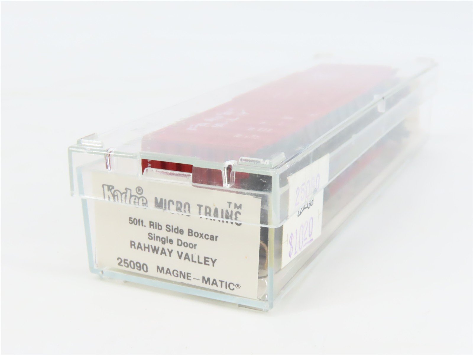 N Scale Kadee Micro-Trains MTL 25090 RV Rahway Valley 50' Rib Side Box Car #1014