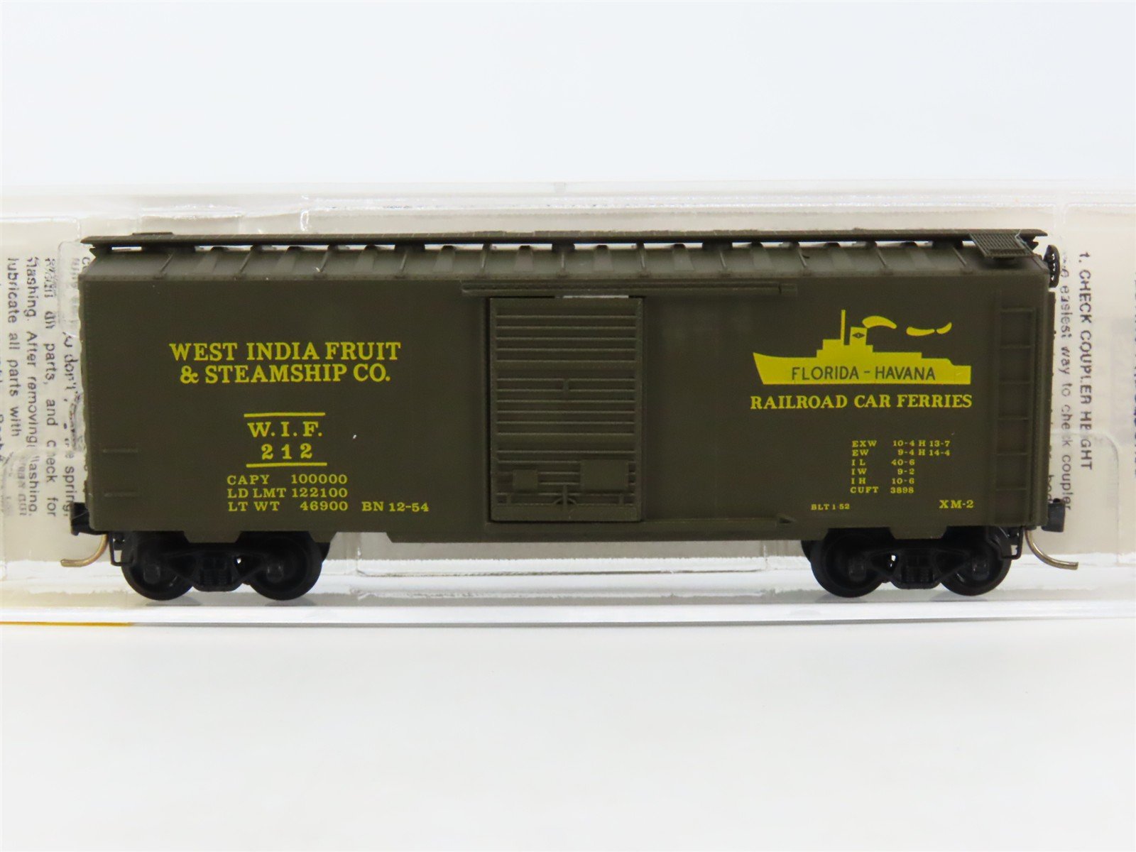 N Scale Micro-Trains MTL 20450 WIF West India Fruit & Steamship 40' Box Car #212