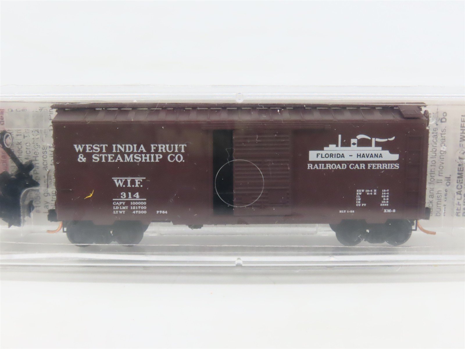 N Scale Micro-Trains MTL 20370 WIF West India Fruit & Steamship 40' Box Car #314