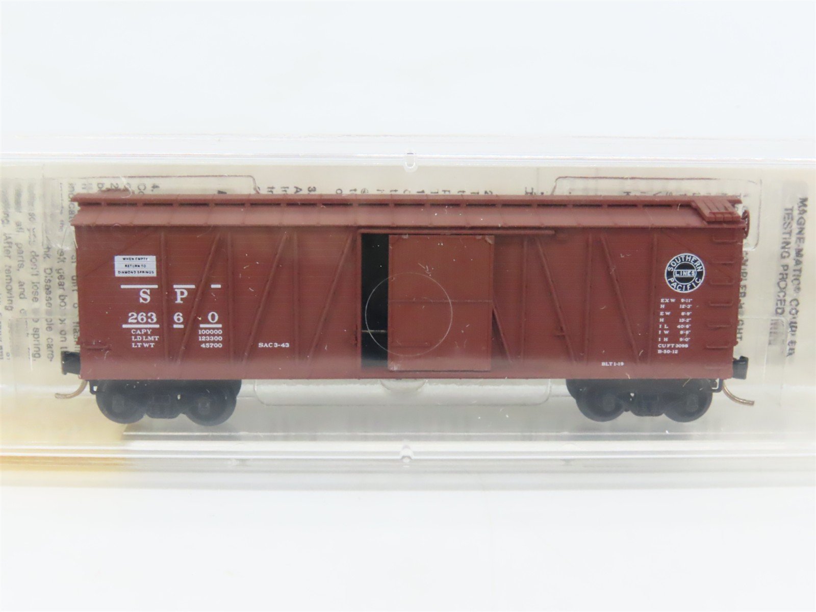 N Scale Micro-Trains MTL 28030 SP Southern Pacific 40' Single Door Boxcar #26360