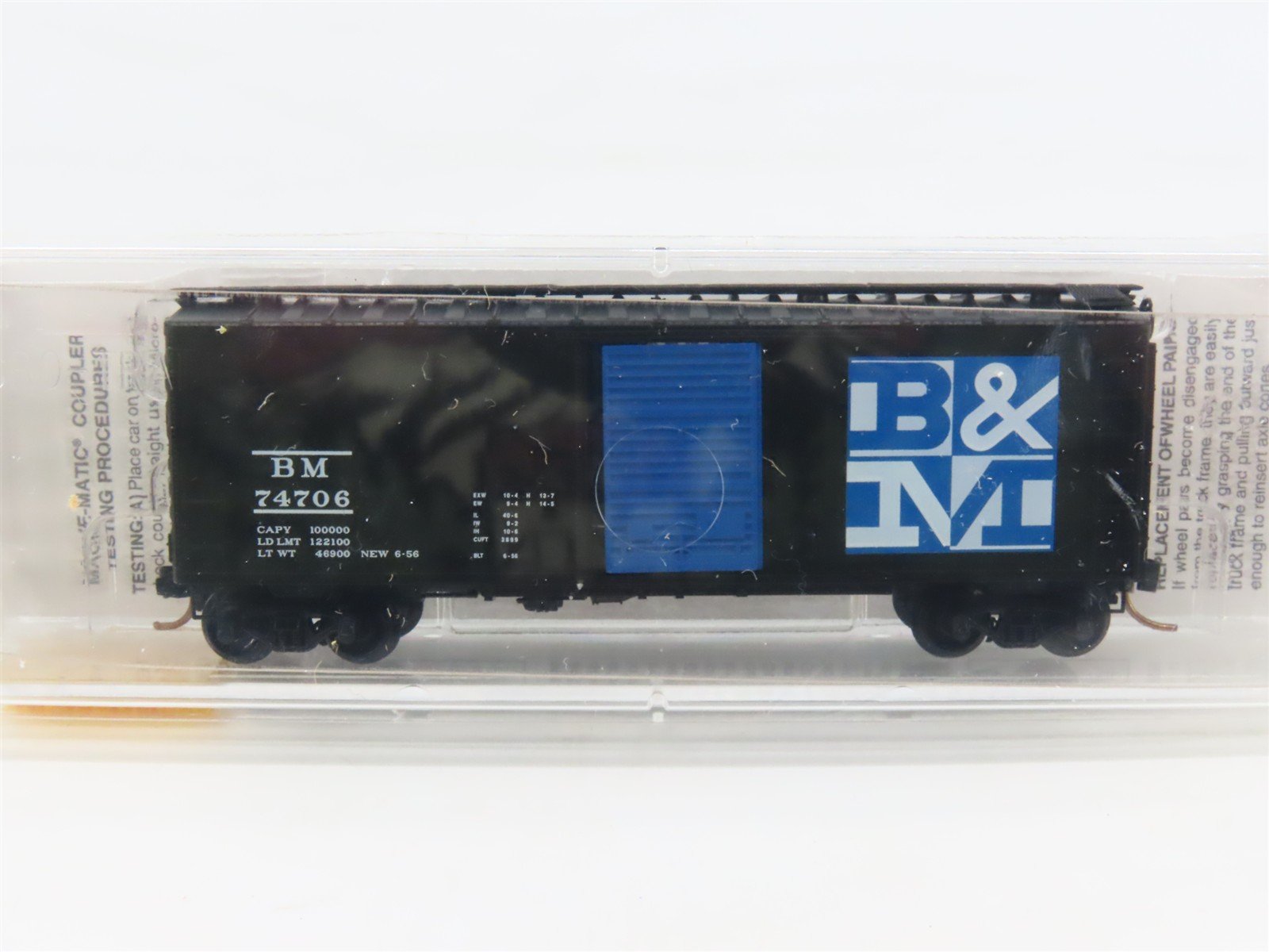 N Scale Micro-Trains MTL 20400 BM Boston & Maine 40' Single Door Box Car #74706