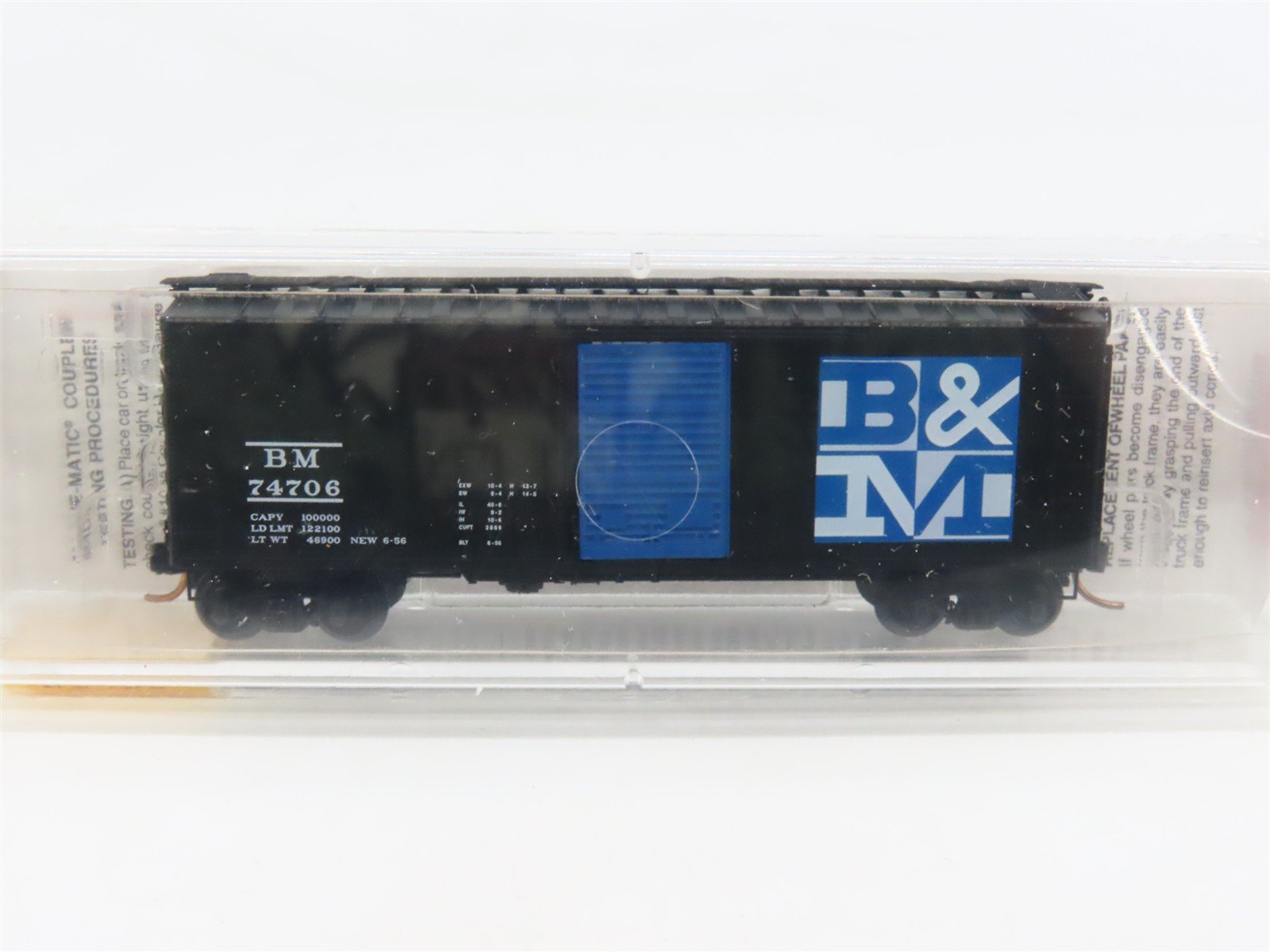 N Scale Micro-Trains MTL 20400 BM Boston & Maine 40' Single Door Box Car #74706