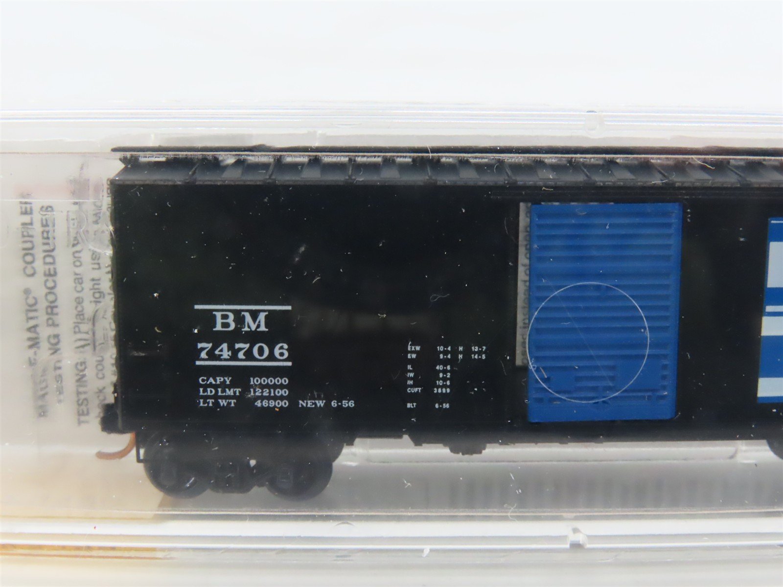 N Scale Micro-Trains MTL 20400 BM Boston & Maine 40' Single Door Box Car #74706