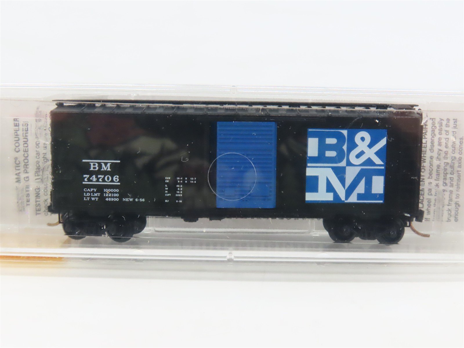 N Scale Micro-Trains MTL 20400 BM Boston & Maine 40' Single Door Box Car #74706