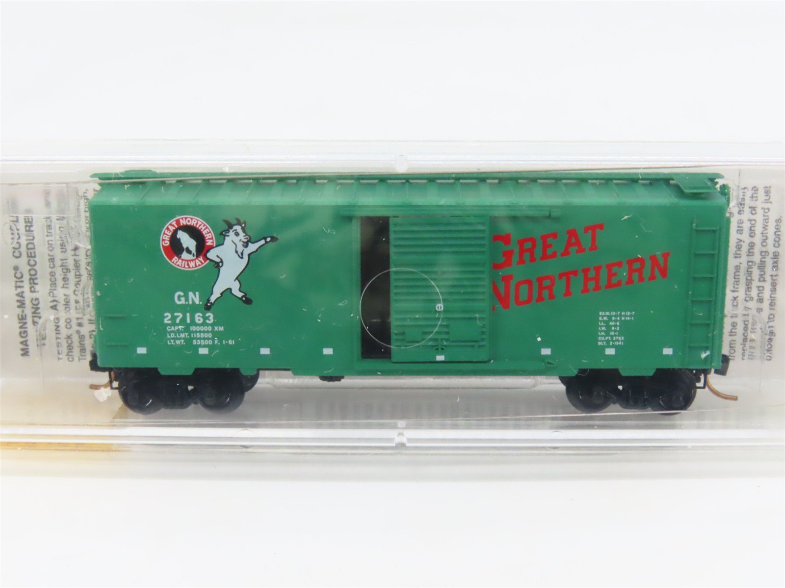 N Scale Micro-Trains MTL 20420 GN Great Northern "Goat" 40' Box Car #27163
