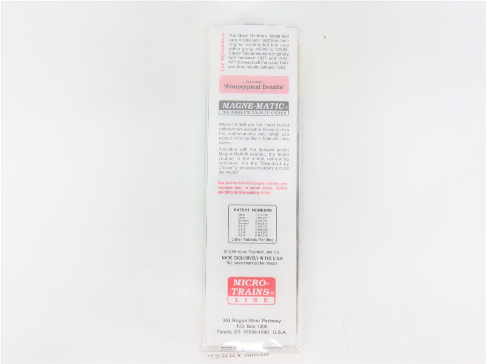N Scale Micro-Trains MTL 20420 GN Great Northern 