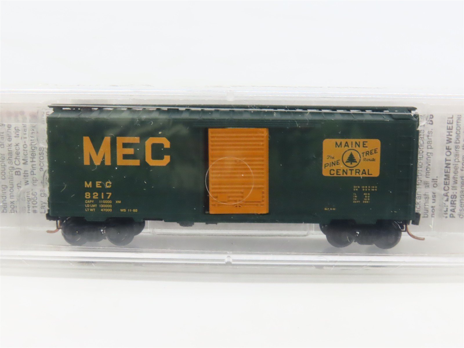 N Micro-Trains MTL 20220 MEC Maine Central Pine Tree Route 40' Box Car #8217