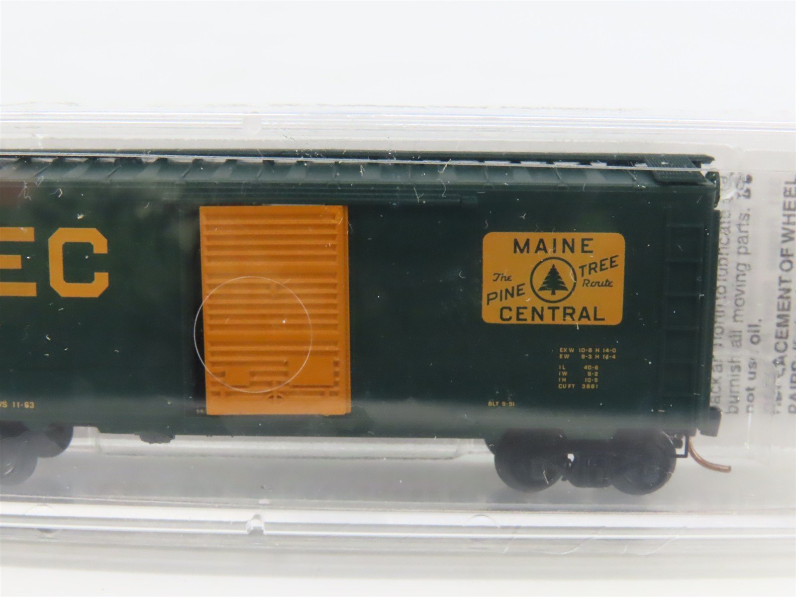 N Micro-Trains MTL 20220 MEC Maine Central Pine Tree Route 40' Box Car #8217
