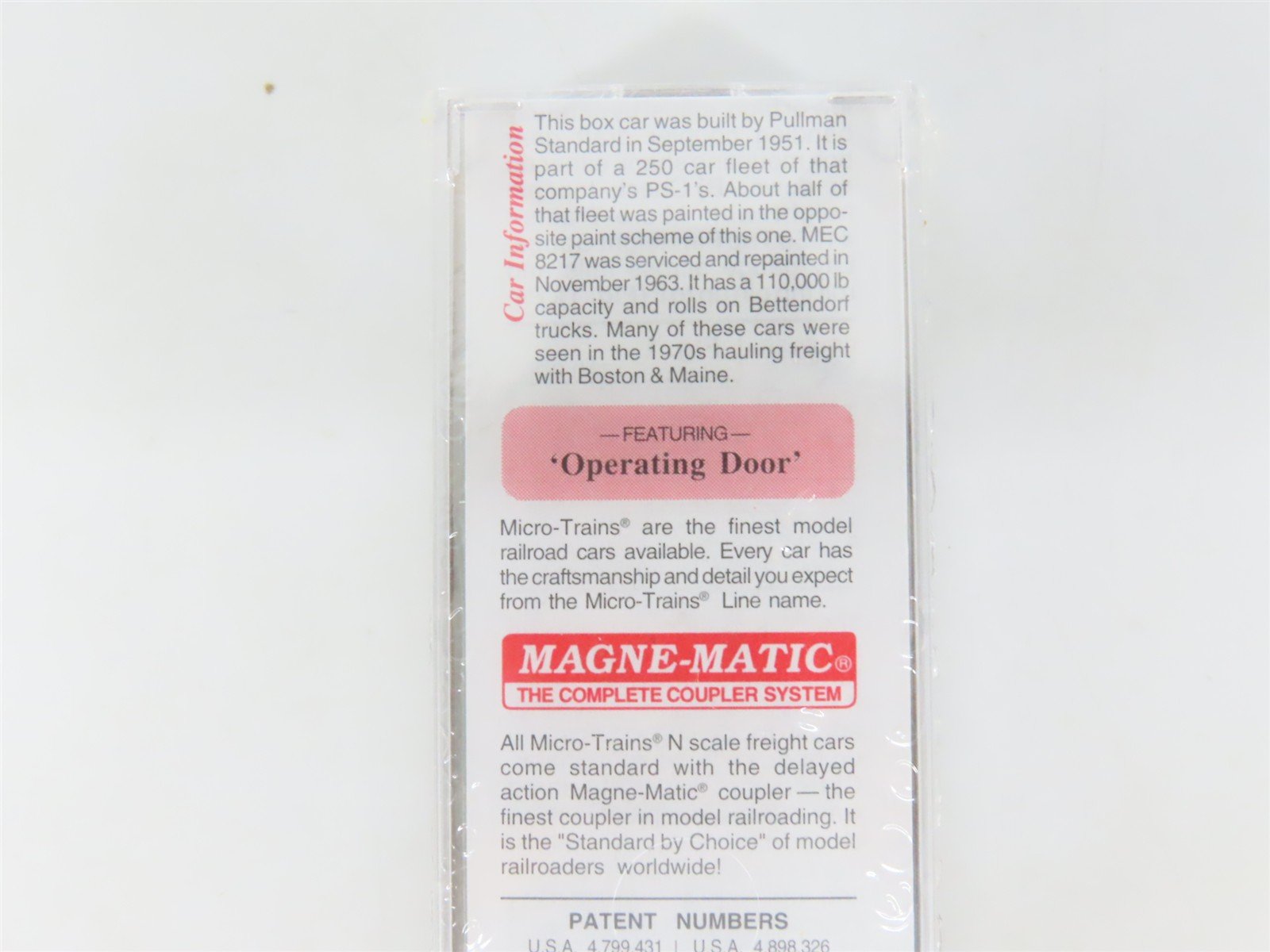 N Micro-Trains MTL 20220 MEC Maine Central Pine Tree Route 40' Box Car #8217