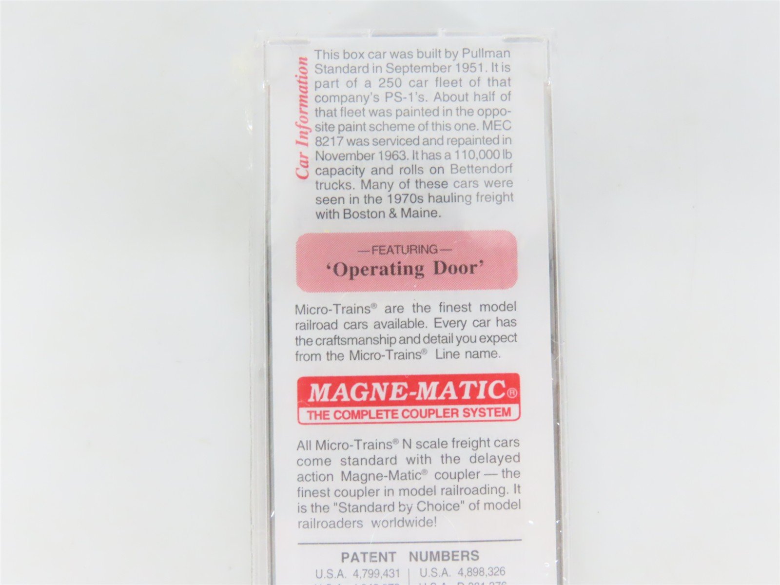 N Micro-Trains MTL 20220 MEC Maine Central Pine Tree Route 40' Box Car #8217