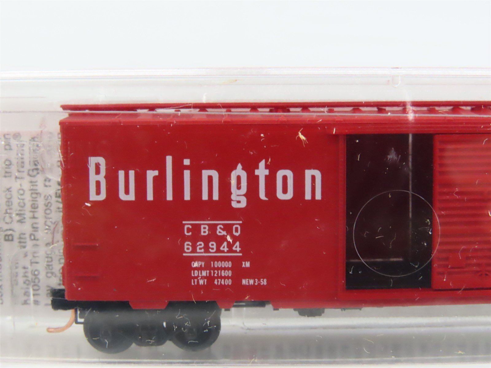 N Scale Micro-Trains MTL 20170 CB&Q Burlington Route 40' Box Car #62944