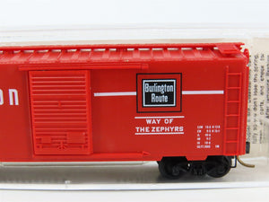 N Scale Micro-Trains MTL 20170 CB&W Burlington Route 40' Box Car #62988
