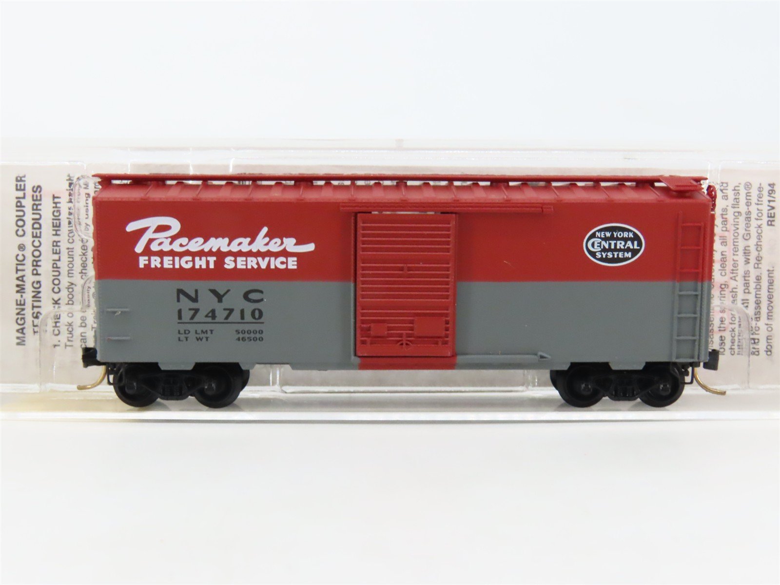 N Scale Micro-Trains MTL 20240 NYC New York Central Pacemaker 40' Boxcar #174710