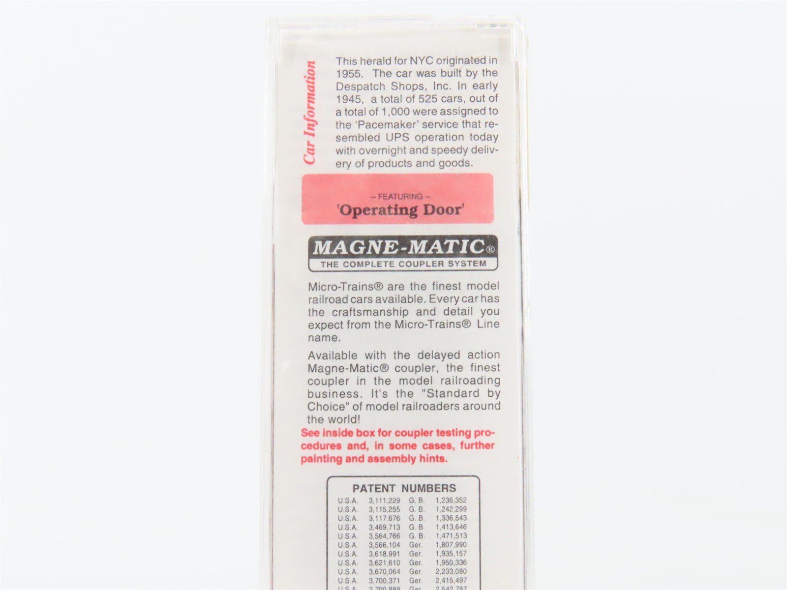 N Scale Micro-Trains MTL 20240 NYC New York Central Pacemaker 40' Boxcar #174710