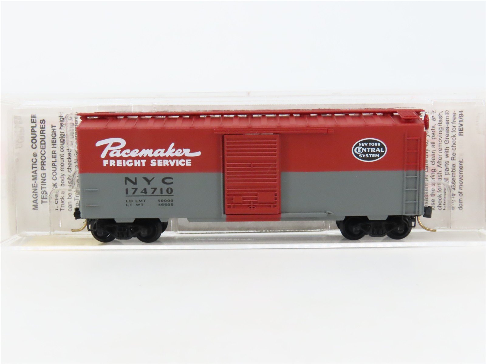 N Scale Micro-Trains MTL 20240 NYC New York Central Pacemaker 40' Boxcar #174710