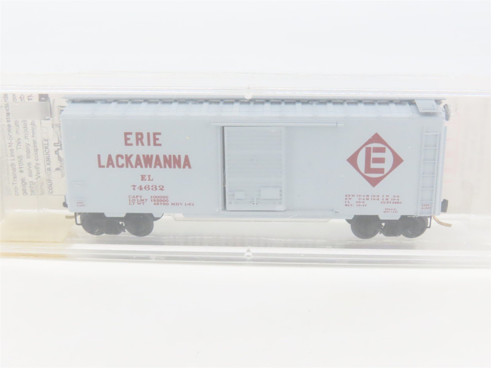 N Scale Micro-Trains MTL 20360 EL Erie Lackawanna 40' Single Door Box Car #74632