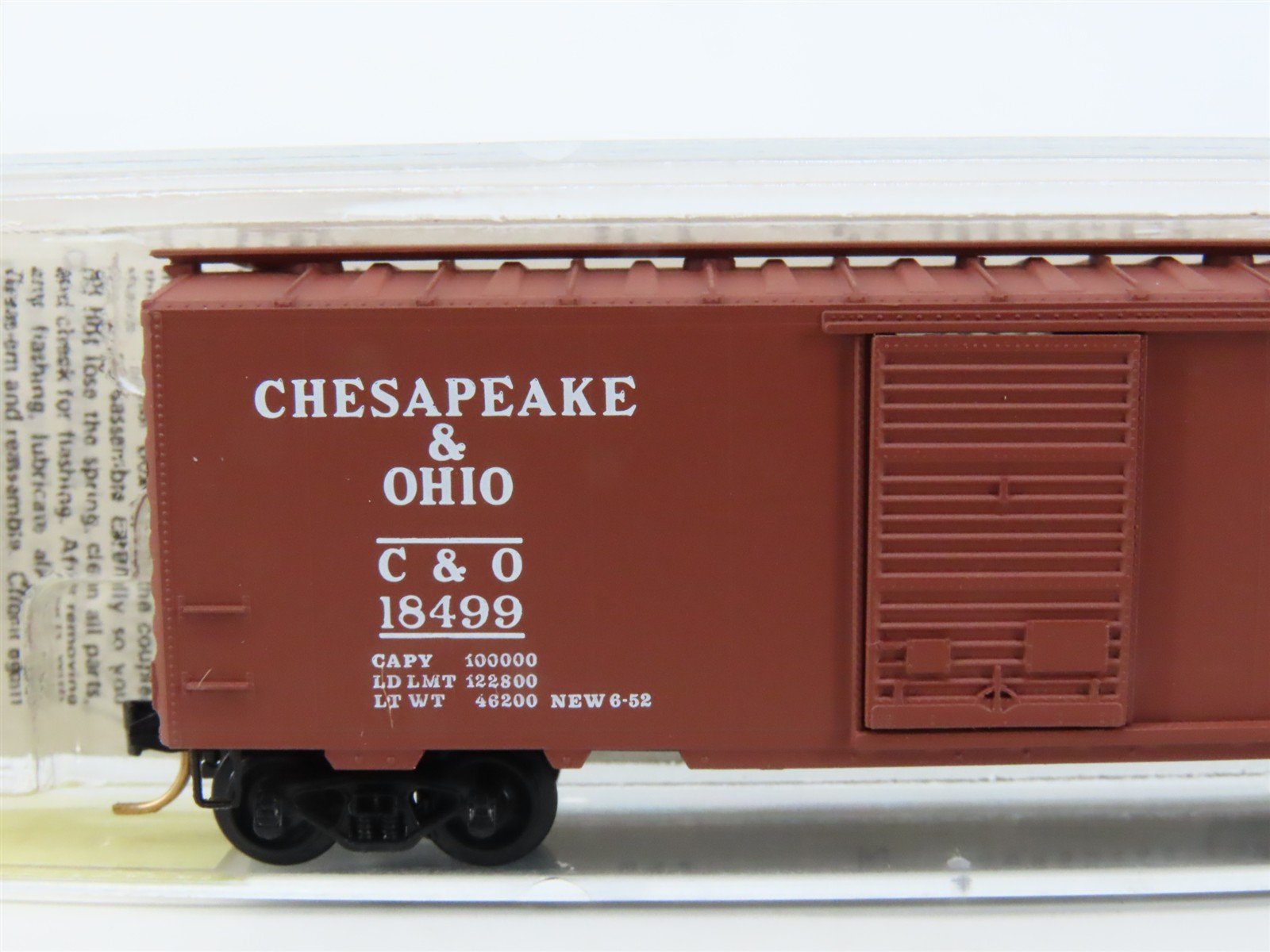 N Kadee Micro-Trains MTL 20440 C&O Chesapeake & Ohio Progress 40' Box Car #18499