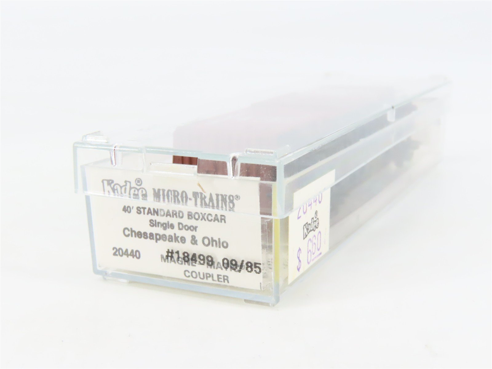 N Kadee Micro-Trains MTL 20440 C&O Chesapeake & Ohio Progress 40' Box Car #18499