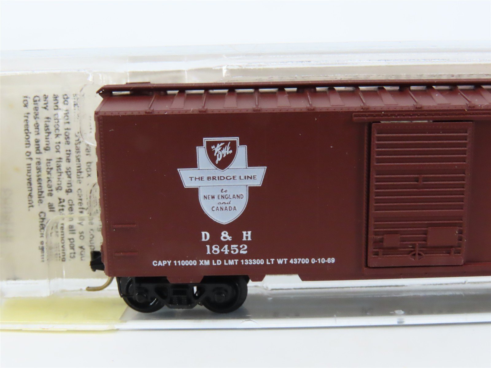 N Scale Kadee Micro-Trains MTL 20520 D&H Delaware & Hudson 40' Box Car #18452
