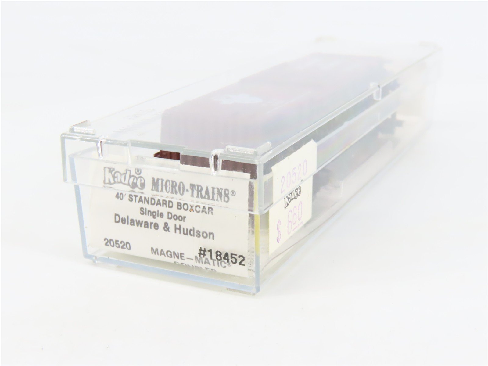 N Scale Kadee Micro-Trains MTL 20520 D&H Delaware & Hudson 40' Box Car #18452
