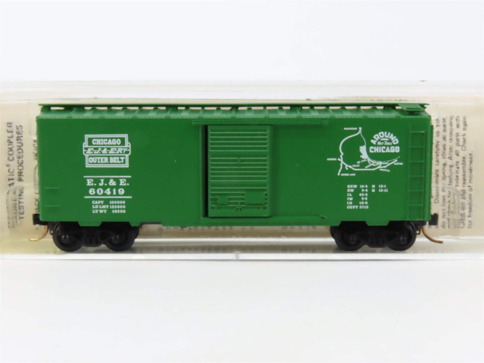 N Scale Kadee Micro-Trains MTL 20340 EJ&E Chicago Outer Belt 40' Box Car #60419