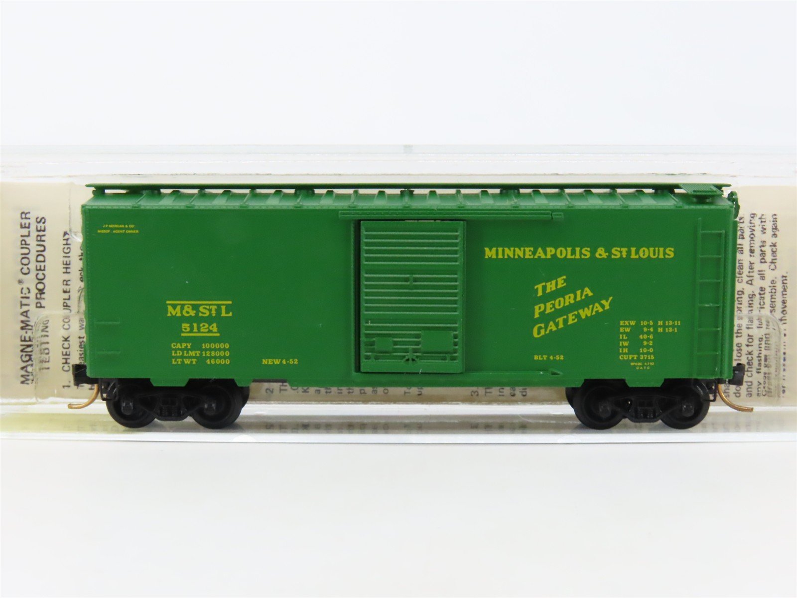 N Scale Kadee Micro-Trains MTL 20330 M&StL The Peoria Gateway 40' Box Car #5124