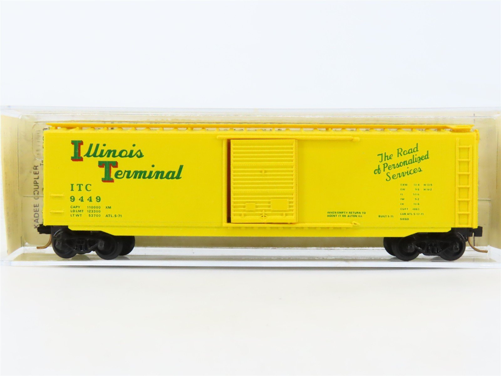 N Scale Kadee Micro-Trains MTL 31010 ITC Illinois Terminal 50' Box Car #9449
