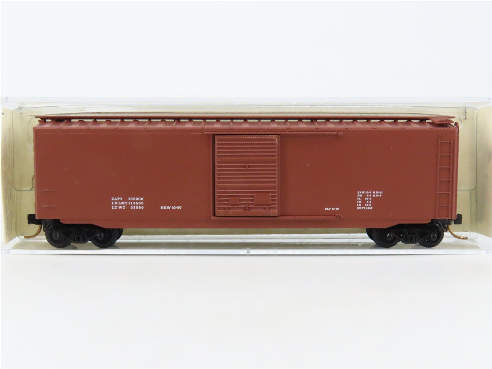 N Scale Kadee Micro-Trains MTL 31000 Dimensional Data 50' Single Door Box Car