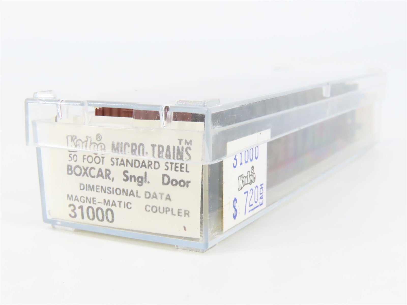 N Scale Kadee Micro-Trains MTL 31000 Dimensional Data 50' Single Door Box Car