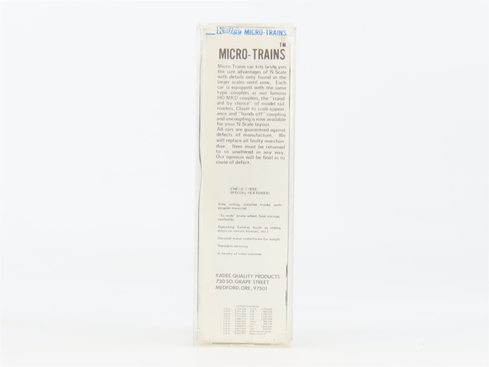 N Scale Kadee Micro-Trains MTL 31000 Dimensional Data 50' Box Car - Blue Label