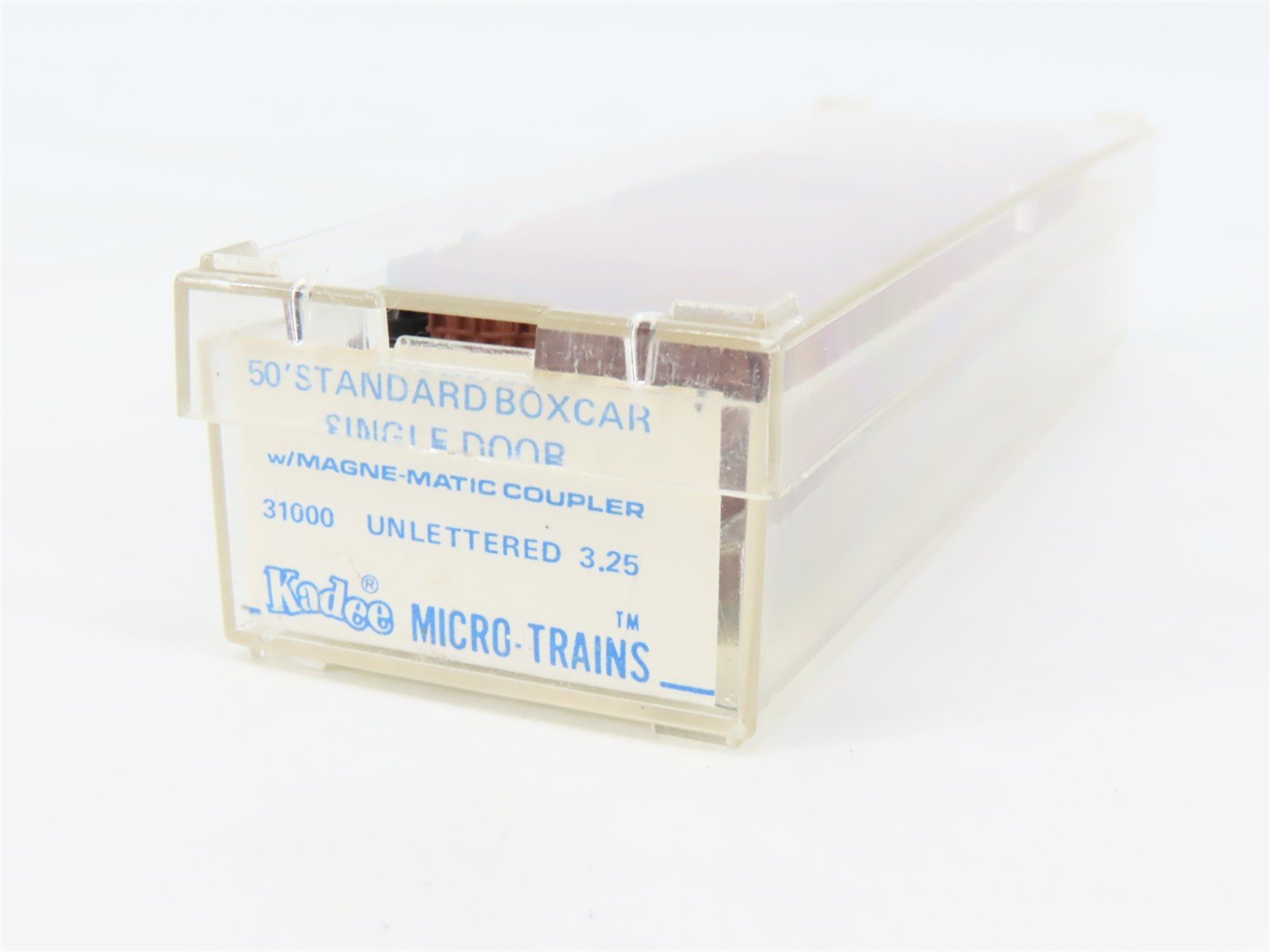 N Scale Kadee Micro-Trains MTL 31000 Dimensional Data 50' Box Car - Blue Label