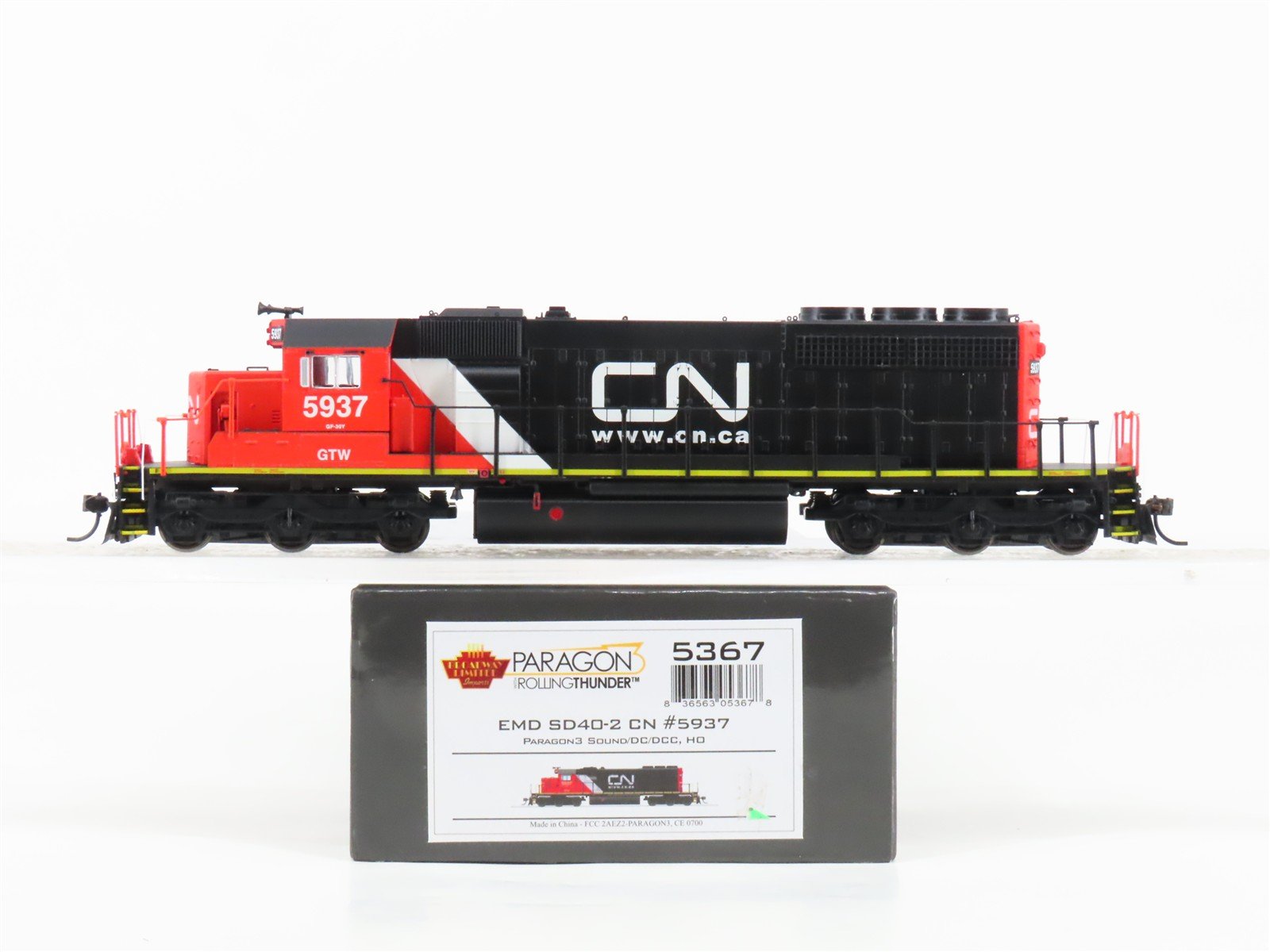 HO Scale Broadway Limited BLI 5367 CN / GTW EMD SD40-2 Diesel #5937 - Paragon3