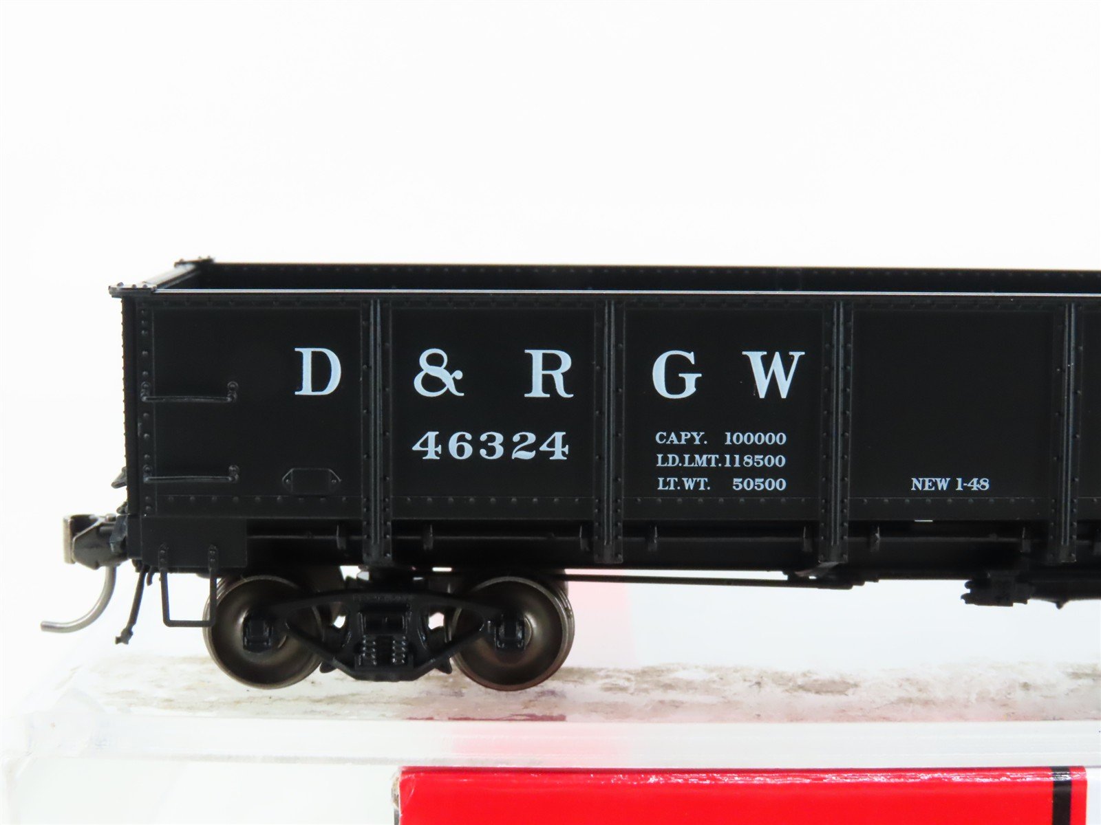HO Scale InterMountain 35007-52 D&RGW Rio Grande Drop-Bottom Gondola #46324