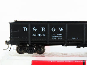 HO Scale InterMountain 35007-52 D&RGW Rio Grande Drop-Bottom Gondola #46324
