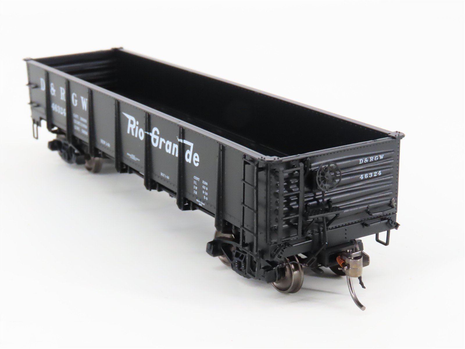 HO Scale InterMountain 35007-52 D&RGW Rio Grande Drop-Bottom Gondola #46324