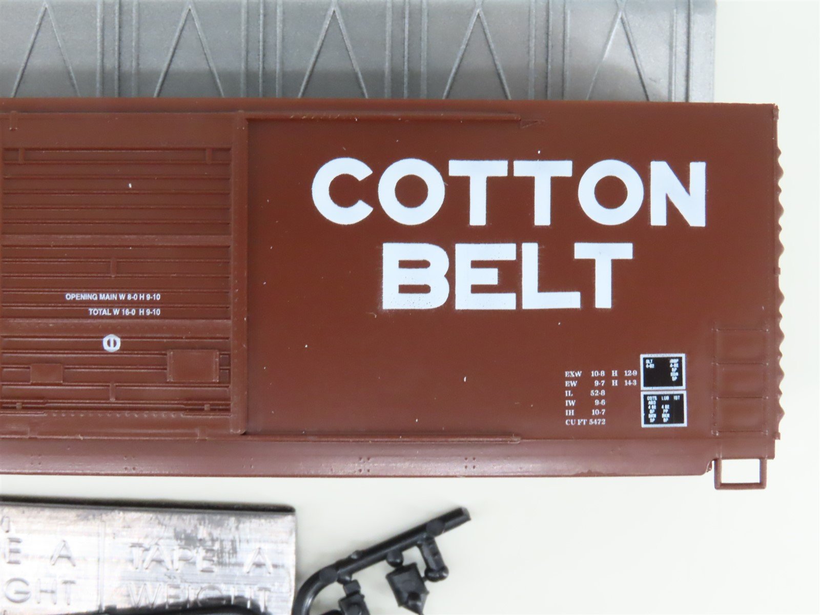 HO Scale LBF Kit 2203 SSW Cotton Belt Route 50' Double Door Box Car #49598