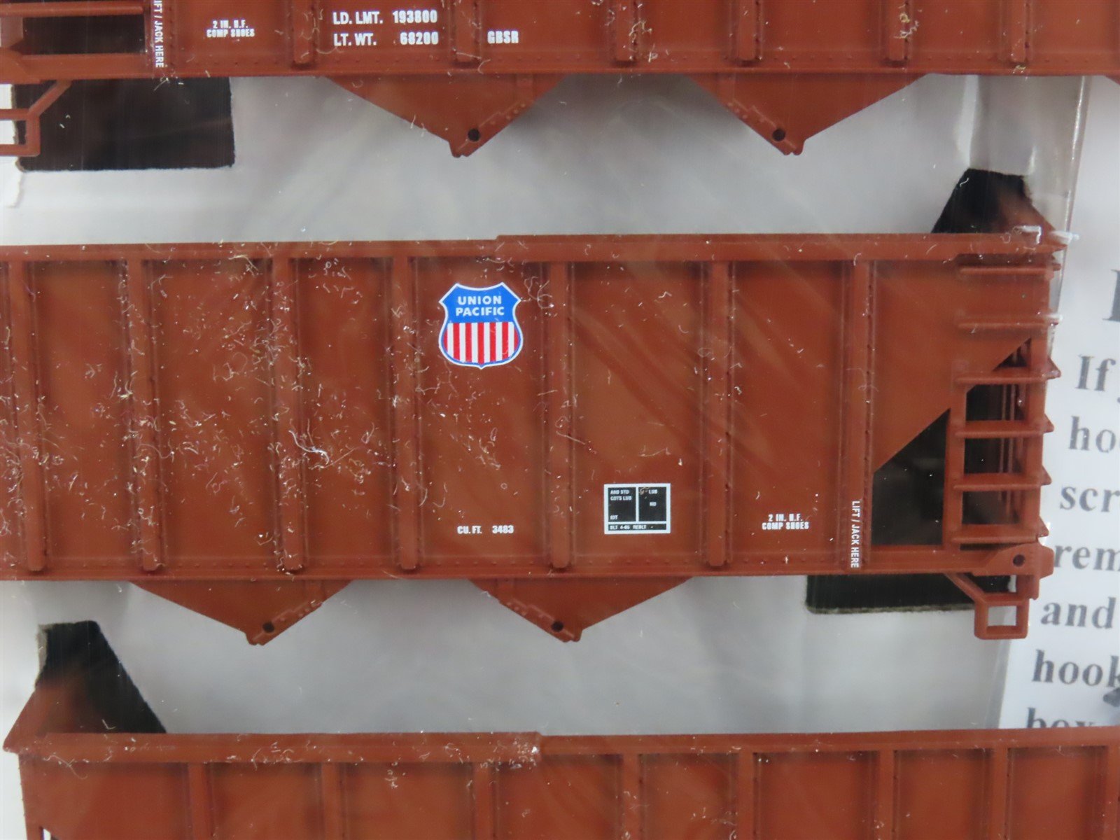 HO Walthers Kit 932-49451 D&RGW / UP Rio Grande 4-Bay 100-Ton Hoppers 6-Pack