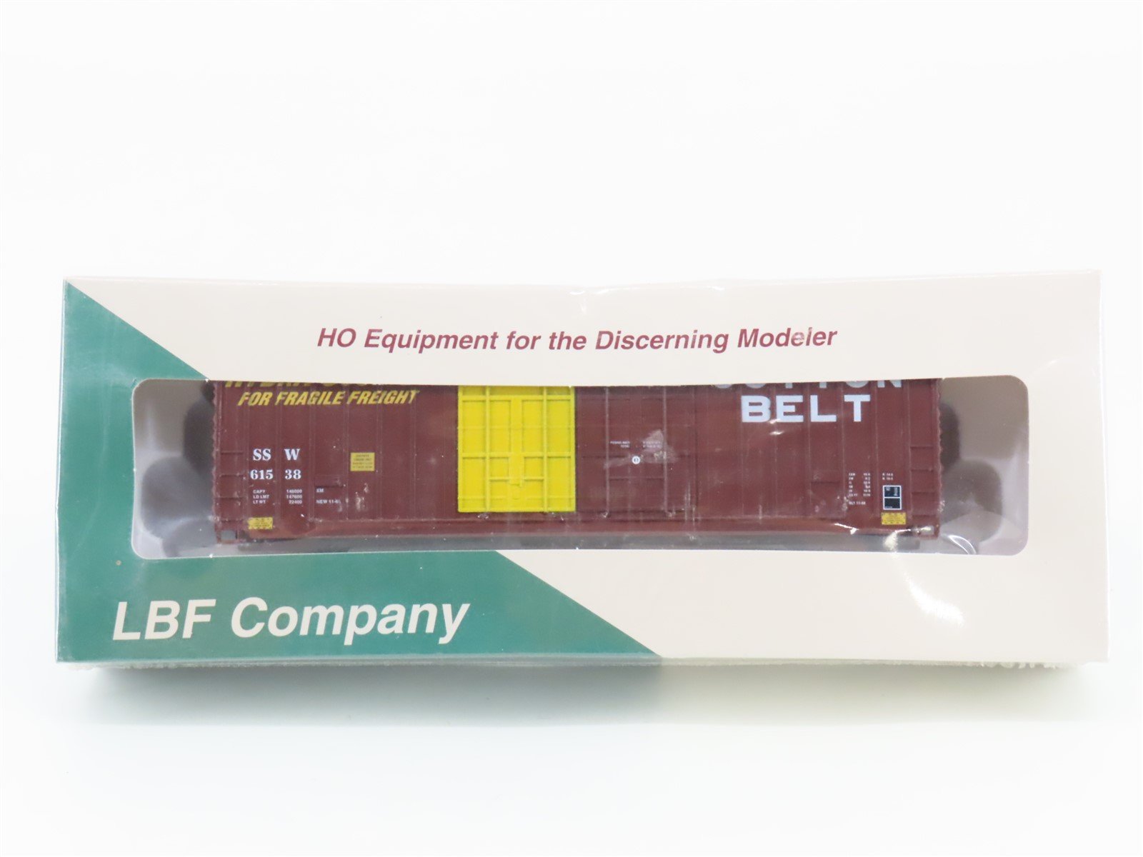 HO Scale LBF Kit 1395 SSW Cotton Belt 50' Hi-Cube Box Car #61538 - SEALED
