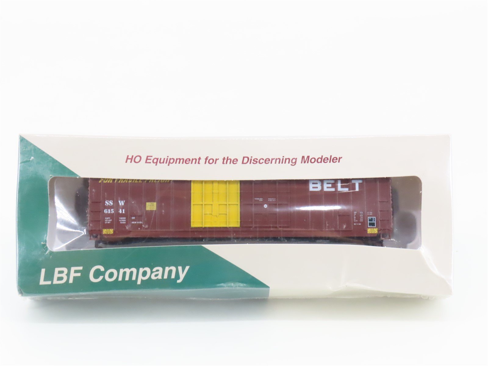HO Scale LBF Kit 1395 SSW Cotton Belt 50' Hi-Cube Box Car #61541 - SEALED