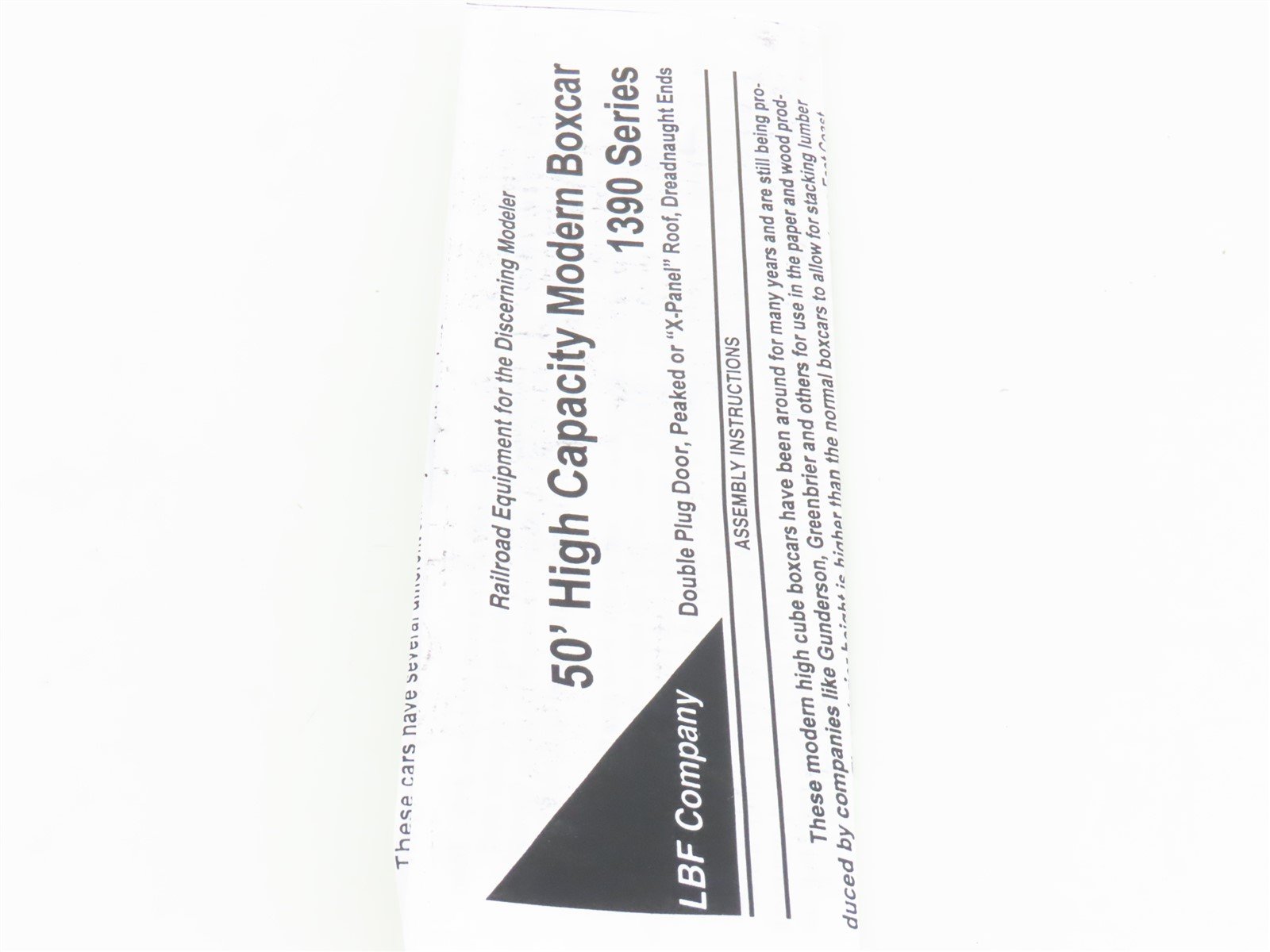 HO LBF Kit 1395 SSW Cotton Belt 50' Double Plug Door Hi-Cube Box Car #61544