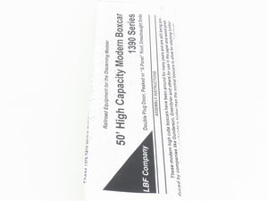 HO LBF Kit 1395 SSW Cotton Belt 50' Double Plug Door Hi-Cube Box Car #61544