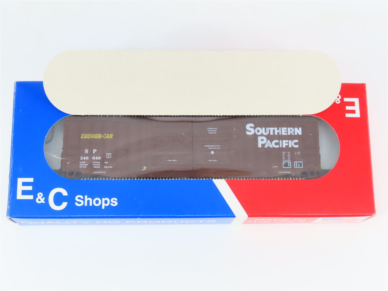 HO Scale E&C Shops 1001-1 SP Southern Pacific 52' Double Door Box Car #246648