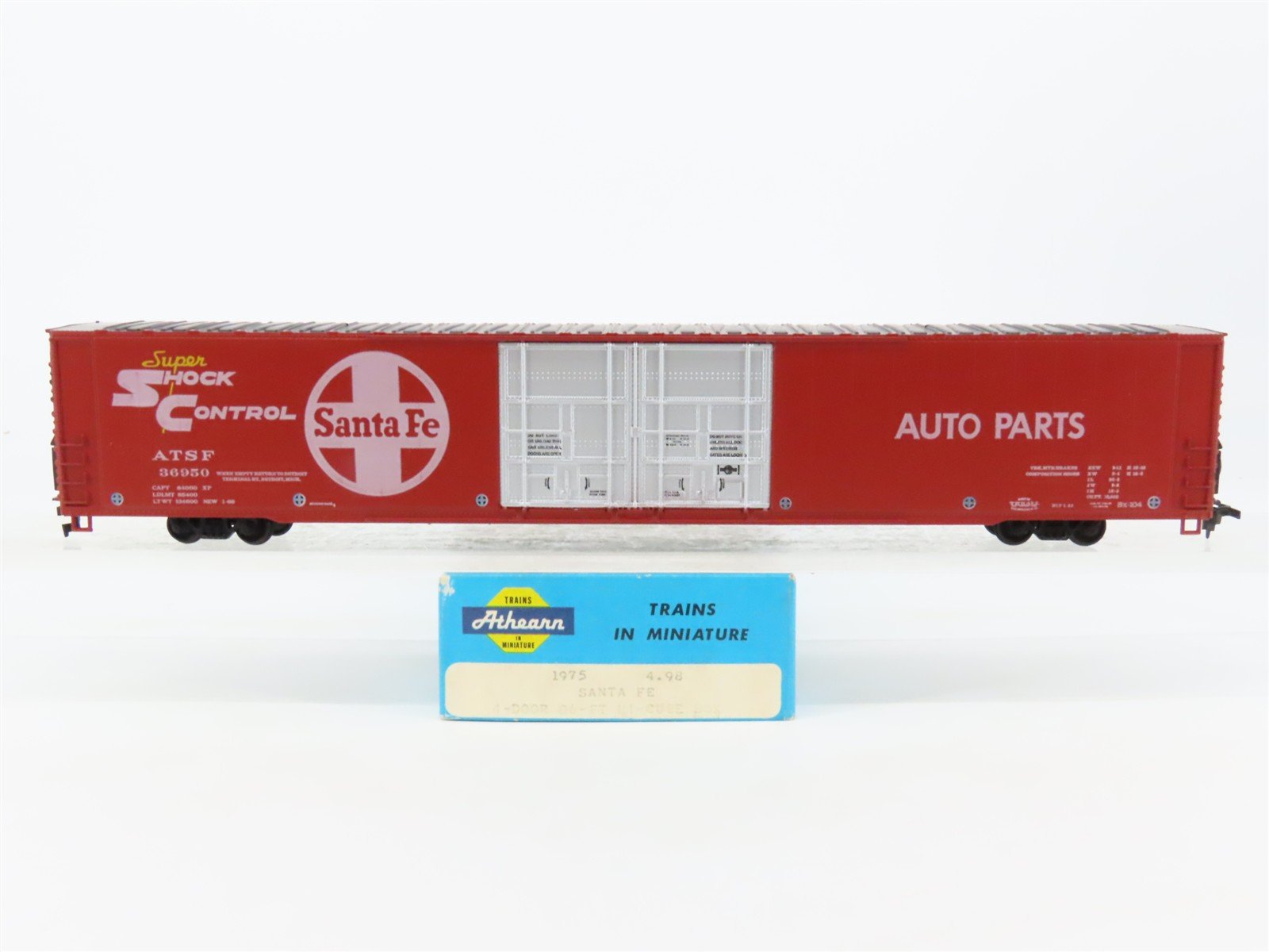 HO Scale Athearn 1975 ATSF Santa Fe Railroad 86' Hi Cube Box Car #36950