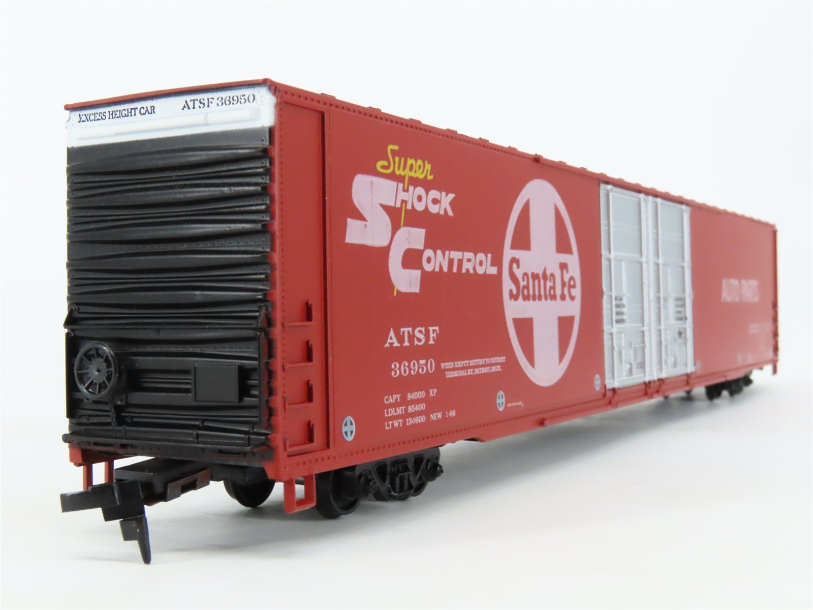 HO Scale Athearn 1975 ATSF Santa Fe Railroad 86' Hi Cube Box Car #36950