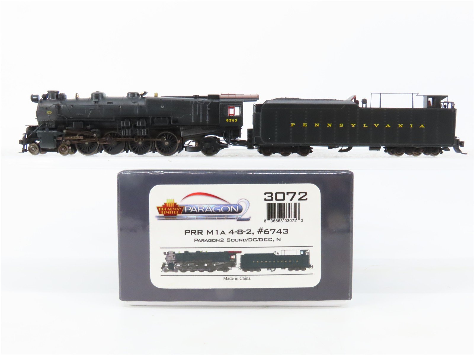 N Broadway Limited BLI 3072 PRR Pennsylvania 4-8-2 M1a Steam #6743 - Paragon2