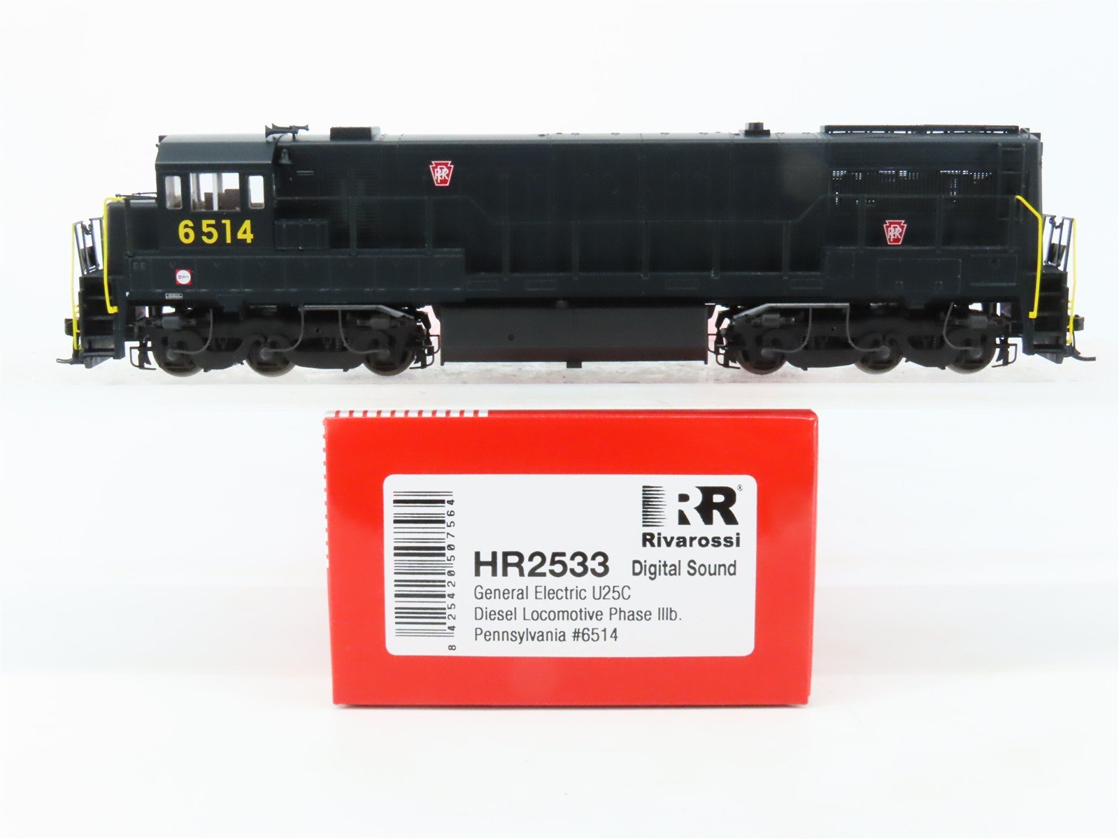 HO Scale Rivarossi HR2533 PRR Pennsylvania GE U25C Diesel #6514 w/ DCC & Sound