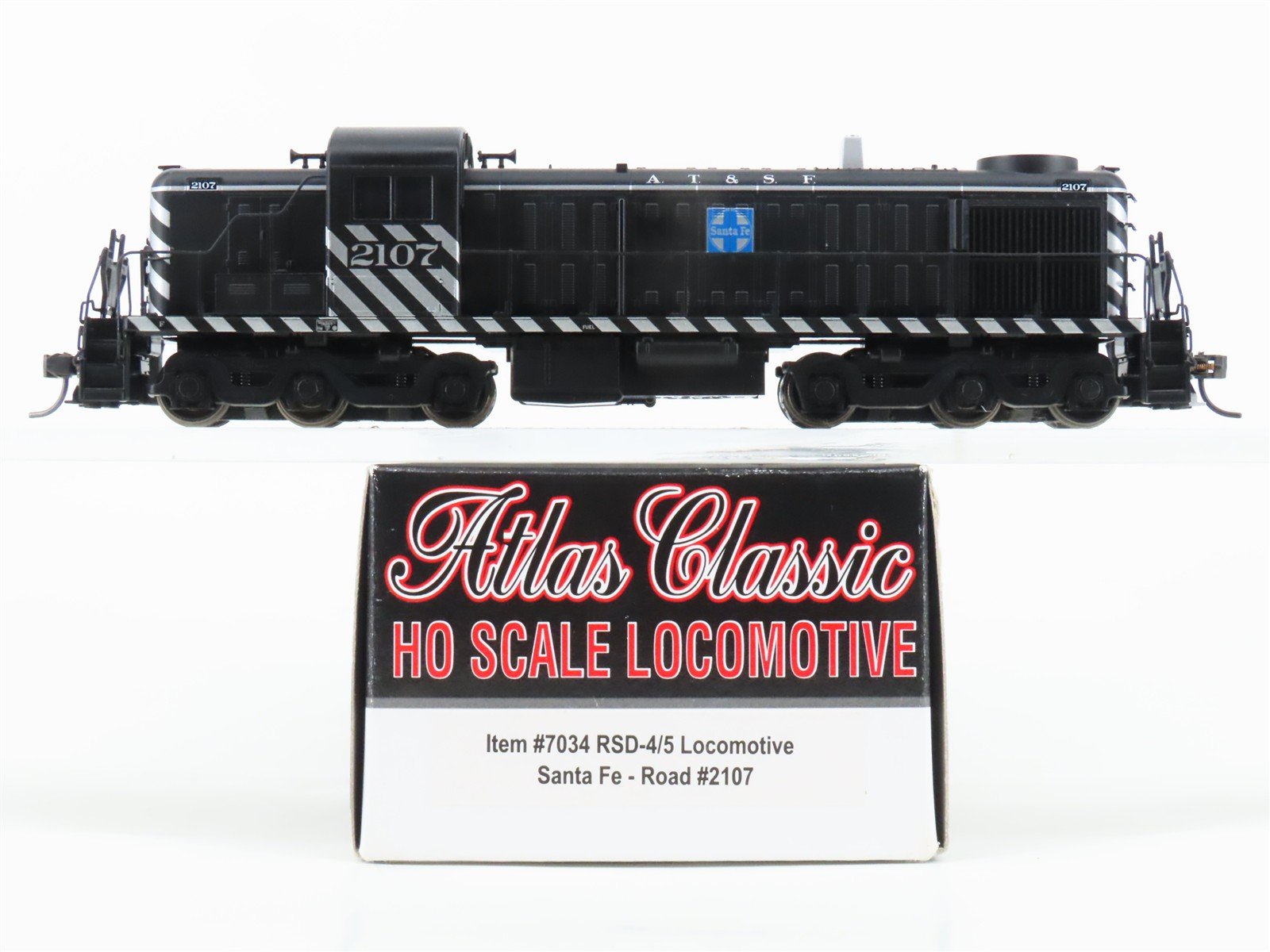 HO Scale Atlas Classic 7034 ATSF Santa Fe RSD-4/5 Diesel Locomotive #2107 w/DCC