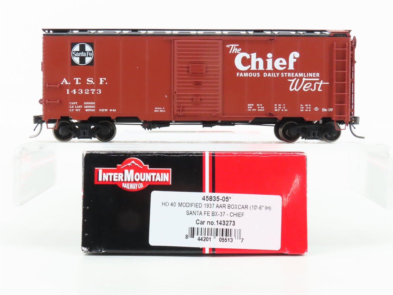 HO Scale Intermountain 45835-05 ATSF Santa Fe 1937 AAR 40' Boxcar #143273