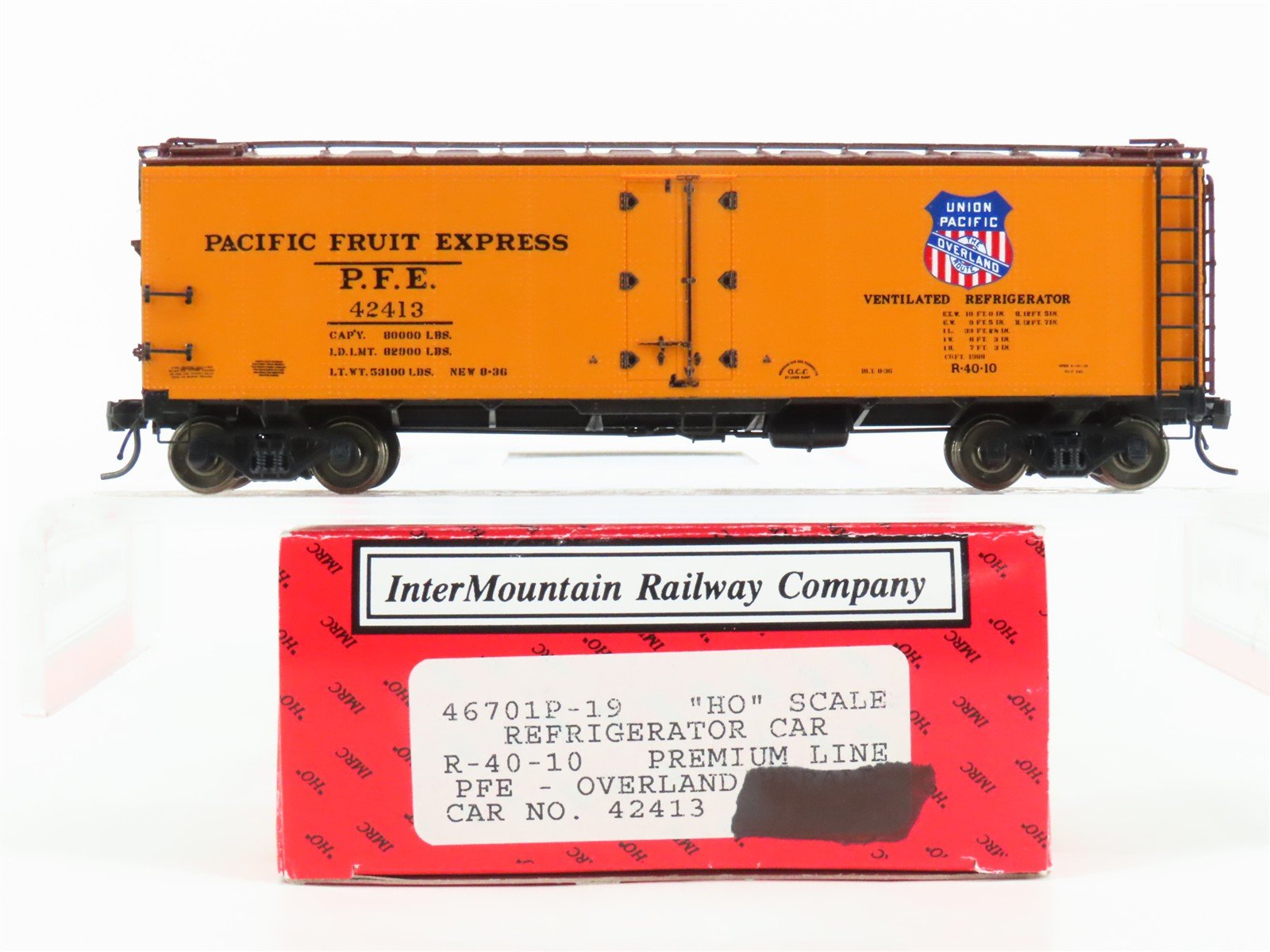 HO Intermountain 46701P-19 PFE Union Pacific R40-10 Refrigerator Car #42413